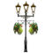 วิกตอเรียแบล็ค โบราณ Cast เหล็ก Street Lamp โพสต์ Round For Villa / Park